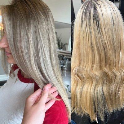 Corrective color; from Blonde to a Sandy Beige Bronde