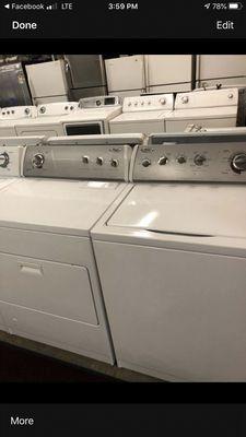 Washer and Dryer Whirlpool gas very nice 450$ with one year on parts and 90 days labor