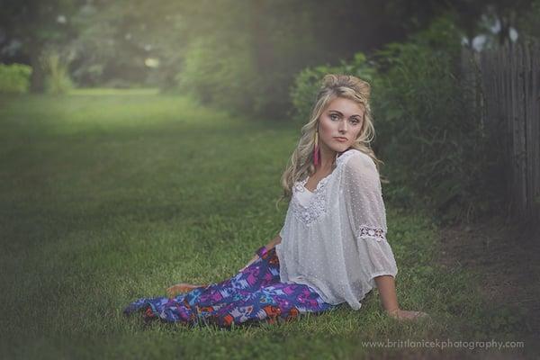 Boho Senior Portraits by Britt Lanicek Photography