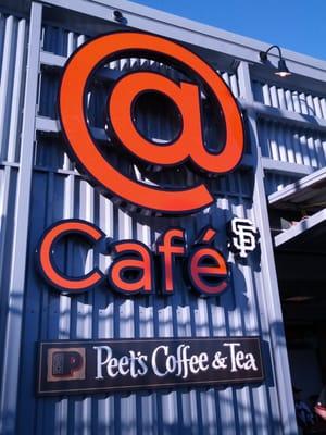 The new internet cafe located inside AT&T Park.