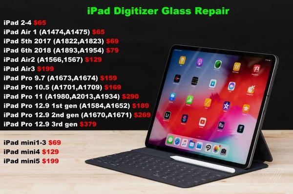 IPad repair list