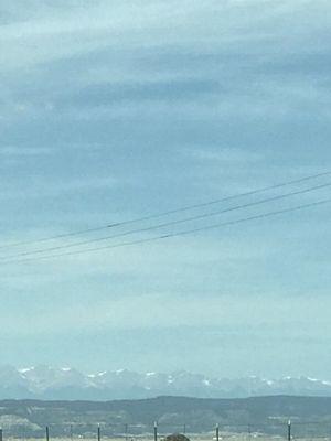 Beautiful Southern Rockies from a distance coming into Raton!