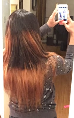 Tragic! Linda calls this ombré.