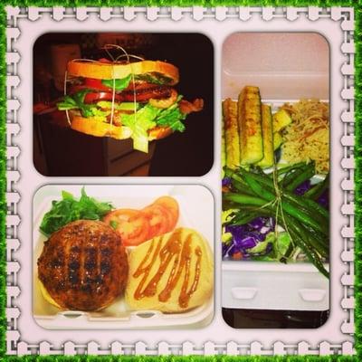 Musicians Kitchen BLT , Tears in Heaven Turkey burger and artistic Veggie Plate!