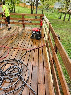 Power wash deck