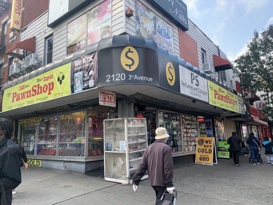 Photo taken outside of the establishment, on the corner of 116th Street and 3rd Avenue