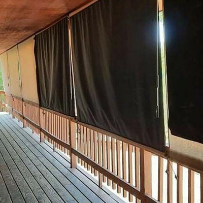 Lined outside blinds for customer's deck.