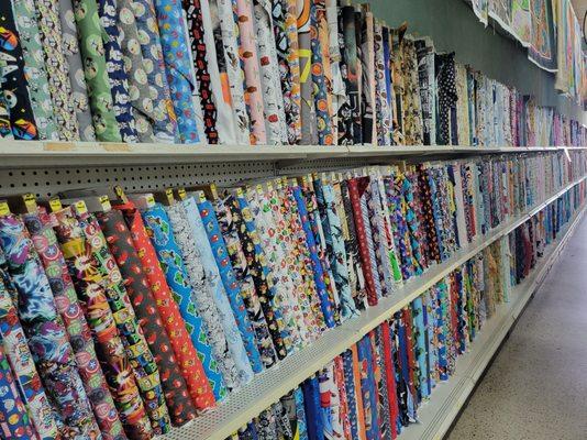 Huge selection of novelty fabrics - favorite superheroes, TV characters, Disney characters and more