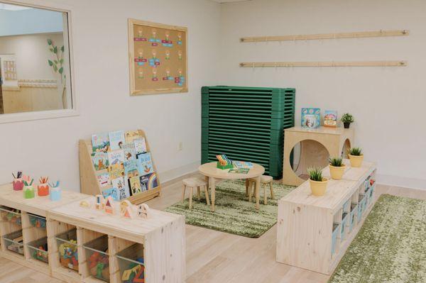 Preschool reading + block centers