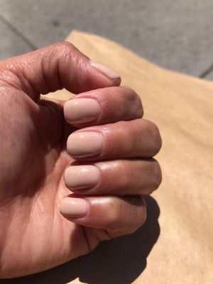 Gel manicure with Opi color