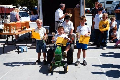 Kids love signing up for the "Kiddie Tractor Pull"