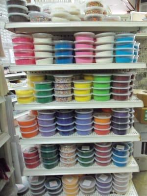 Huge selection of sprinkles, quins and non pariels in every color imaginable!