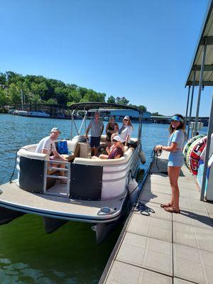 Customers getting ready to enjoy an adventure at Adventure Boat Rentals - North Lake Ozark