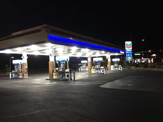 The gas station at 3am in June 2016.