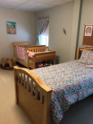 Bedroom in Cynthia Day Family Center for Pregnant and Parenting Women at Keystone Hall.