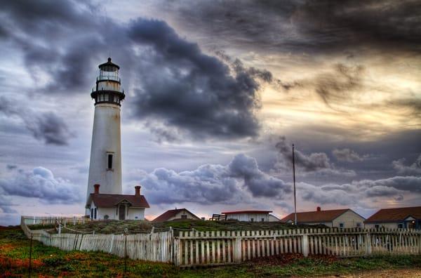 Pescadero lighthouse after a storm