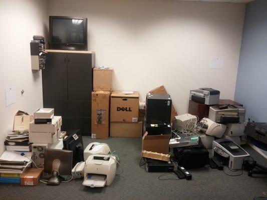 Office Clean out and Move. Before