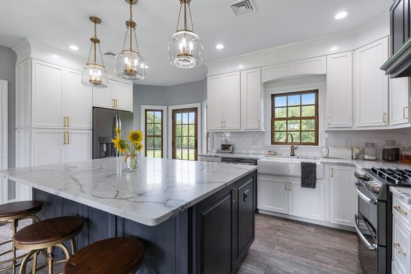 Bright and airy kitchen.