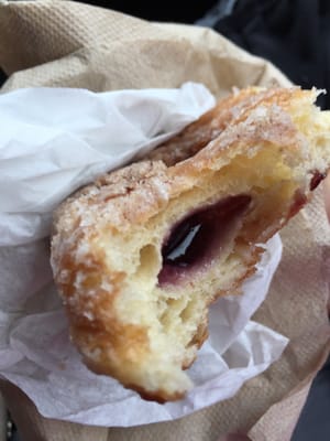 Blueberry cobbler croissant donut