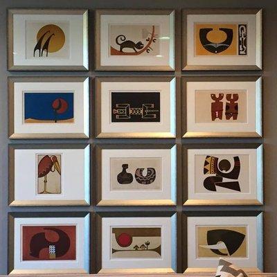 create a beautiful stacked art wall