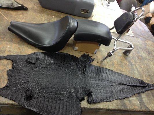 Before seat rebuild with crocodile hide