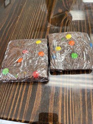 get some m&m's brownies