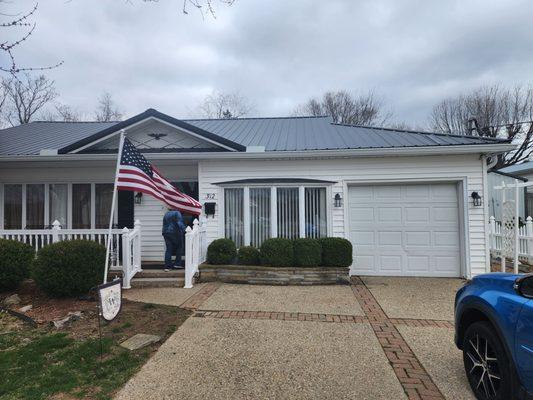 New white 6-inch gutters and downspouts. We added all new leaf gaurd.