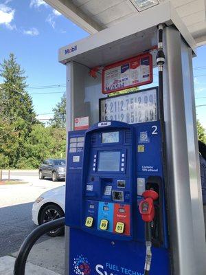 $.10 off per gallon with the purchase of a car wash.