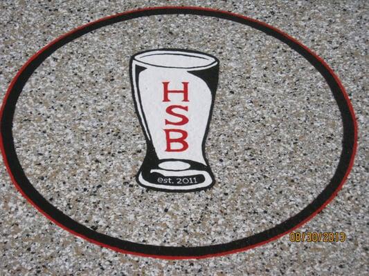 Logo in Brewery Floor