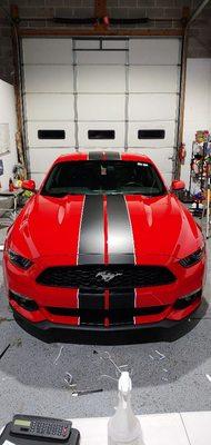 Mustang custom racing stripes