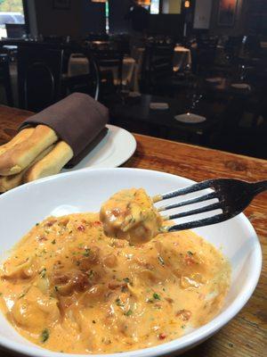 hand-rolled tortellini--a Toscana classic