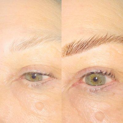 Brow tint lasts 2-4 weeks