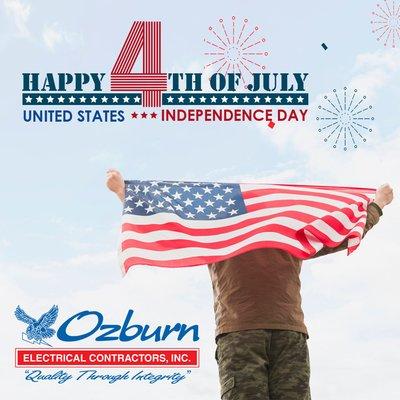 Ozburn Electrical Contractors, Inc. loves America & our Military! Without our military men & women, we wouldn't have our independence.