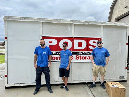 We load or unload PODs.  Rent trucks also.