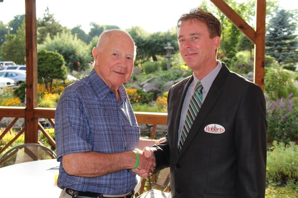 Roberts Contracting Inc, President and Founder, Kevin Roberts with Senator Bill Larkin