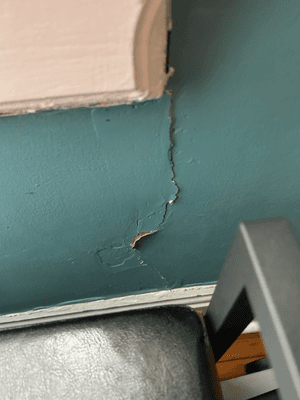 We can repair cracks in drywall