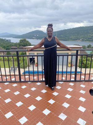 At the beach hotel in Ghana, behind Akosombo Dam