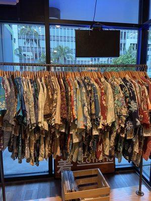 Lots of vintage aloha shirts