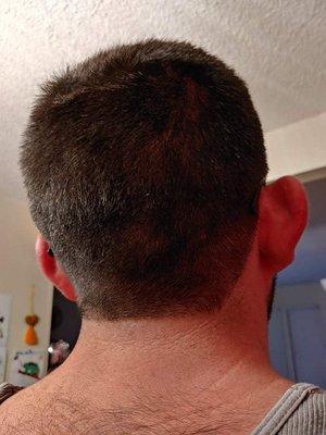 Uneven haircut