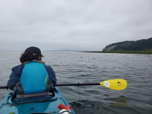 Taking a break outside of Cultus Bay on our Possession Point half day tour