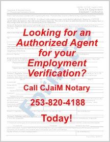 Form I-9 Authorized Agent for Employment Verification