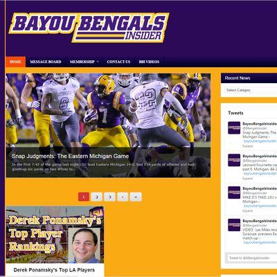 Web Design for Bayou Bengals Insider www.bayoubengalsinsider.com