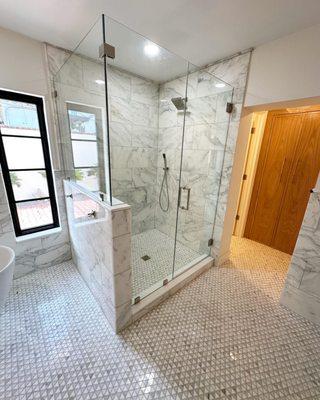 All Marble shower