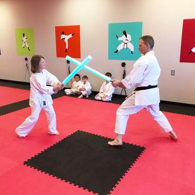 Lightsaber Kumite (sparring) is always a hit