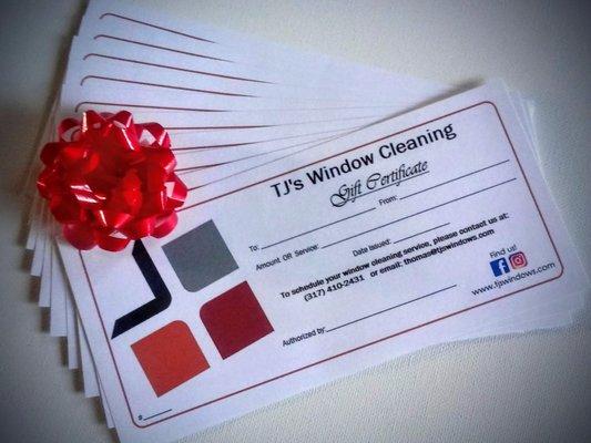 Gift Certificates are available year round and can be hand delivered.