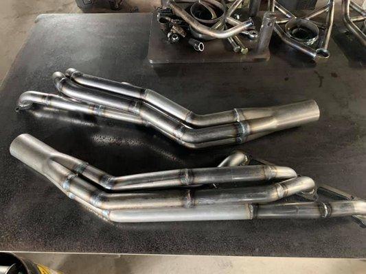 Custom made headers for a Rat Rod.