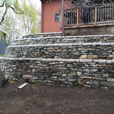 Traditional, dry laid terraces in St Paul