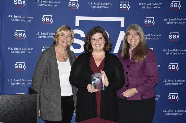 CEO, Pamela Santangelo being recognized as an alumni of SBA Emerging Leaders October 2018.