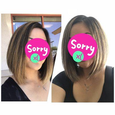 Aline/bob haircut