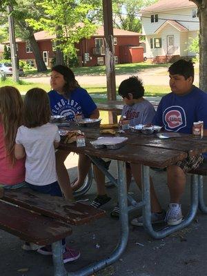 Serving lunch to our Diamond Kids